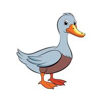 Engaging Saxony Duck Realistic Color Illustration. Cartoon Art Animal Illustration. vector