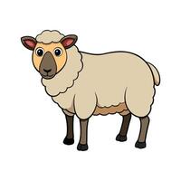Charming Suffolk Sheep Illustration Design. Cartoon Art Animal Illustration. vector