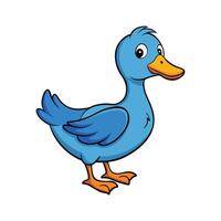 Realistic Swedish Blue Duck Color Illustration. Cartoon Art Animal Illustration. vector