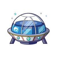 Dome House Design with Transparent Roof vector