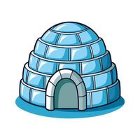 Round Ice Structure Igloo House vector