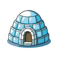 Charming Round Ice Structure Igloo vector