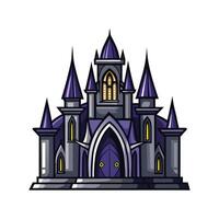Stunning Gothic Castle with Arched Windows vector