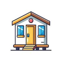 Sleek Design of Minimalist Tiny Home vector