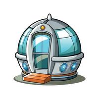 Creative Capsule House with Futuristic Design vector