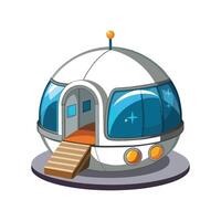 Unique Modern Capsule House with Futuristic Style vector