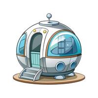 Futuristic Capsule House with Unique Design vector