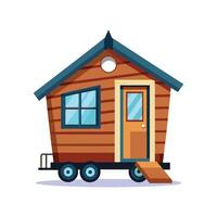 Unique Tiny House on Wheels Design vector