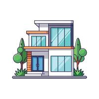 Beautiful Sleek Design Townhouse vector