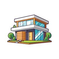 Modern Touch Simple Box House vector