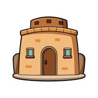 Charming Small Desert Adobe House vector