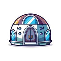 Stylish SciFi Small Dome House vector