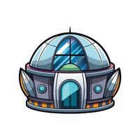 Charming Small Dome House with SciFi Look vector