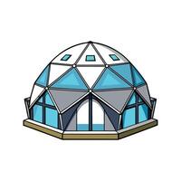 Geodesic Dome House with Futuristic Design. vector