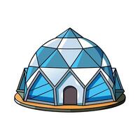 Unique Design of Geodesic Dome House. vector