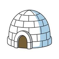 Charming Round Ice Structure Igloo. vector