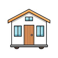 Sleek Design of Minimalist Tiny Home. vector
