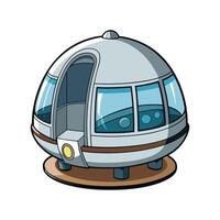 Futuristic Capsule House with Unique Design. vector