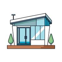 Modern Urban Studio with Facade. vector