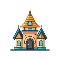 Modern Fairytale Cottage Icon with Unique Features vector