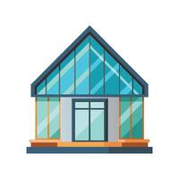 Stylish Glass House Icon with Unique Features vector