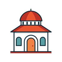 Charming house featuring a unique dome roof design vector