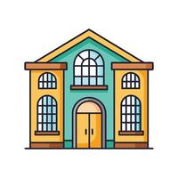 Beautiful House with Inviting Arched Windows vector