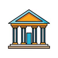 Elegant House with Beautiful Columned Porch vector