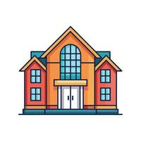 Elegant Home with High Ceilings and Windows vector