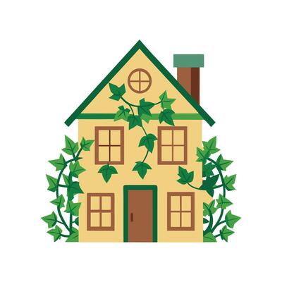 Attractive Home with Ivy Decorations on Wall