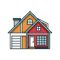 Charming House Featuring Elegant Siding and Shingles vector