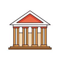 Elegant Residence with Decorative Tall Columns vector