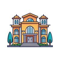 Beautiful Luxury Villa with Stunning Outline vector