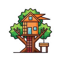Beautiful Treehouse Showcasing Charming Design vector