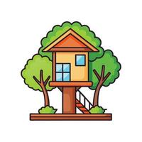 Stylish Treehouse Featuring Unique Design vector