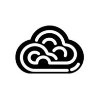 Abstract cloud in black and white with curved lines, illustrating modern technology and computing concepts on a clean white background. vector