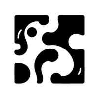 Abstract square composition a black and white featuring organic, amoebalike shapes and negative space. vector