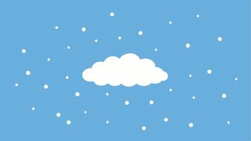 Light Snowfall Effect with Scattered White Snowflakes for Winter vector