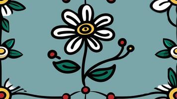 Hand Drawn Floral Sketch Seamless Pattern with a Playful Doodle Style vector