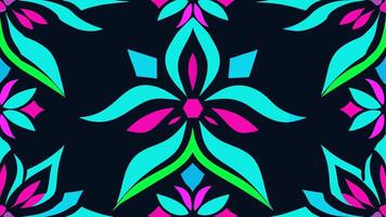Abstract Luminous Neon Glow Floral Pattern a Stylish Look vector