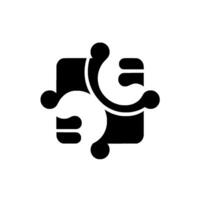 Abstract black and white with curved lines and rounded shapes, square base, and shadow effect. vector