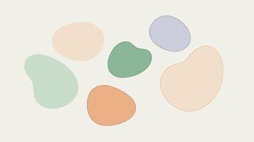 Gentle Pastel Blobs Soft Rounded Pattern Design Modern Digital Background vector