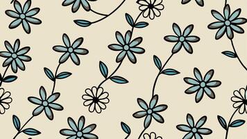 Elegant Flowing Abstract Floral Seamless Textile Design for Fashion vector