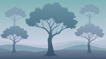 Artistic Tree Silhouettes Subtle Pattern Abstract Nature Design vector