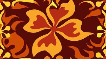 Lava Abstract Flowers with Fiery Molten Textile Seamless Design Fabric Patterns vector