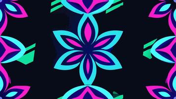 Abstract Luminous Neon Glow Floral Pattern for a Stylish Look vector