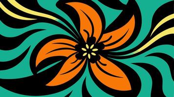 Tropical Abstract Floral Fantasy Pattern with Vibrant Colors and Stylish Design Textile vector
