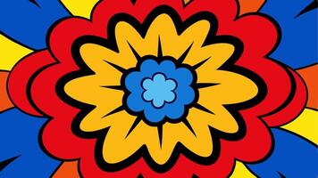 Vibrant Pop Art Floral Explosion Seamless Design with Bold and Colorful Abstract Flowers in a Fashion Print and Decorative Patterns vector