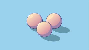 Floating Spheres With Shadows in Minimal Light Background for Modern Design Concepts vector