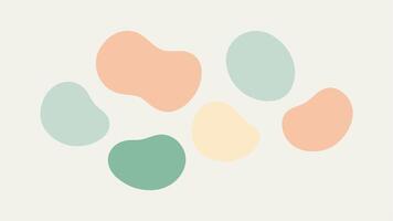 Gentle Pastel Blobs Soft Rounded Pattern Design for Modern Digital Background vector